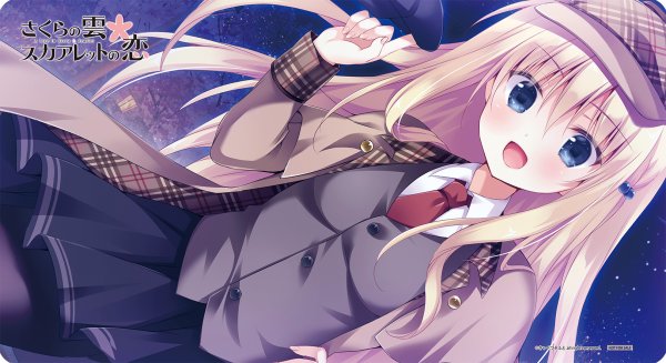 画像1: 【ランクS】リセ オーバーチュア Ver.きゃべつそふと 1.0 特製ラバーマット さくらの雲 スカアレットの恋 「キュートなハミハミ」セット (1)