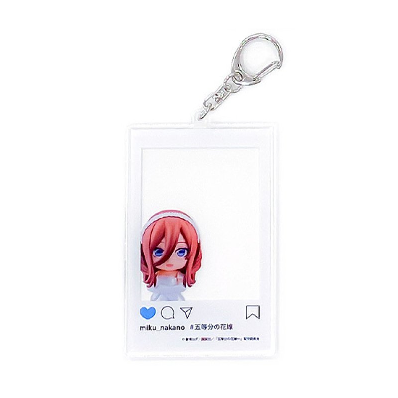 画像1: 【予約】五等分の花嫁∽ ねんどろいどぷらす フォトフレーム風アクリルキーホルダー 中野三玖 (1)